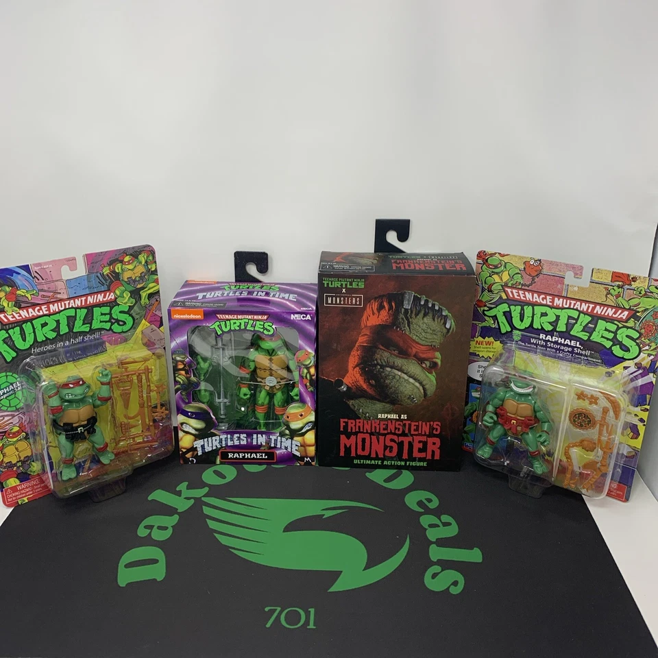 Lote de figuras de acción Teenage Mutant Ninja Turtles Raphael almacenamiento tortugas en el tiempo Foto 1 de 4