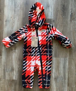 THE NORTH FACE nwt Baby Cabin Fleece Fiery Red One Piece~6-12M~NEW~zip - Picture 1 of 3