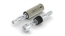 aeco Banana Plug ABP-1111S, 4pcs/1set, Silver Plating, Vacuum bag