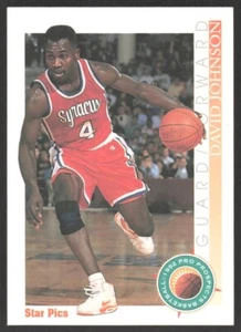 1992-93 Star Pics Autographs David Johnson Auto Syracuse Orangemen #23 - Picture 1 of 2
