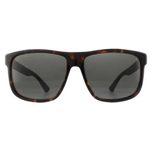 Gucci Sonnenbrille GG0010S 003 Havanna und Grau Grau Polarisiert - Bild 1 von 4