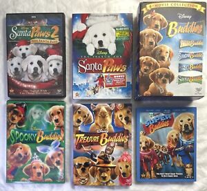Air Buddies And Santa Paws, Lot Of 9. Disney, DVD / Blue Ray. 2006 - 2013