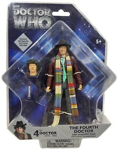Doctor Who Fourth Dr Figure w Swappable Head&Sonic Screwdriver NEW 4th Tom Baker
