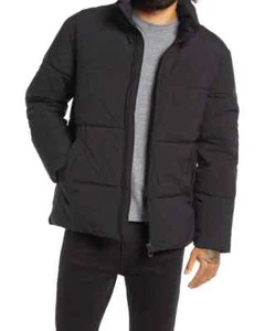 Lucky Brand Herren Gr. XL schwarz schwerer gefütterter Mantel mit Kapuze - NEU mit Etikett - Bild 1 von 5