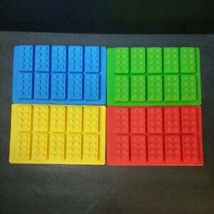 Lot Of 4 Silicone Building Block Molds: Candy Jello Chocolate Ice Gummy Gummies