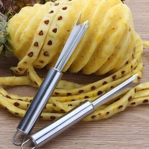 2x Stainless Steel Pineapple Eye Peeler Remover Fruit Slicer Cutter Kitchen Tool - Picture 1 of 10