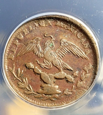1835 Mexico 1/8 Real ANACS VF 30 KM# 333 RARE In This Condition Cover