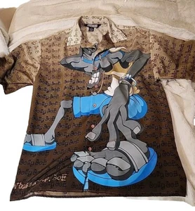 Million Guy Jolly Joe Graphic Print Mens Shirt Button Down VINTAGE Medium - Picture 1 of 6