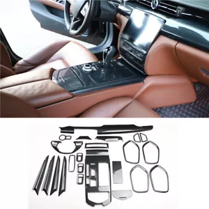 For Maserati Ghibli 2014-2022 Carbon Fiber Car Interior Dash Kit Full Set Cover - Picture 1 of 12
