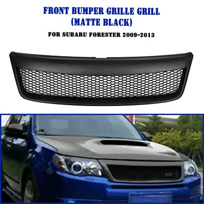 Parrilla superior delantera Bumprt malla para Subaru Forester 2009-2013 negra Foto 1 de 4