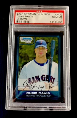 CHRIS DAVIS ROOKIE CHROME PSA 10 RC GEM Mint Texas Rangers Baltimore Orioles MLB - Image 1 of 2