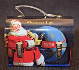 Coca Cola Wherever I Go SM Tin Dome Lunch Box Collectable - Picture 1 of 6