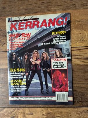 Kerrang! 341 Skid Row, Rick Rubin, Sweet Addiction, Cancer, 4 Posters - Image 1 of 4