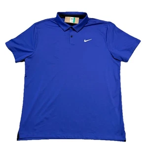Nike Golf Herren DRI-FIT XL gesticktes Logo feuchtigkeitsableitend belüftet lila Poloshirt neu mit Etikett - Bild 1 von 5