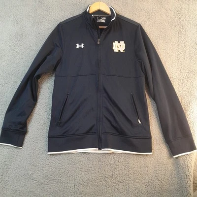 Chaqueta Under Armour Cold Gear Suelta Notre Dame Juvenil Cremallera Completa Azul Talla YMD Foto 1 de 4