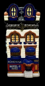 1999 Monopoly Boardwalk/Mediterranean Ave. Porcelain House Trinket Box - Picture 1 of 8