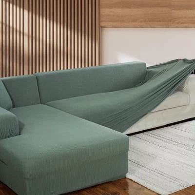 Sofabezug Komfort Grün U-Form L-Form Einzelcouch Sofahussen - Bild 1 von 4