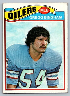 1977 Topps #366 Gregg Bingham Houston Oilers - Image 1 of 2