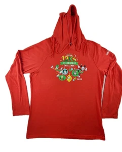 2023 RunDisney Women's L Virtual 12Ks of Christmas Red Hoodie Long Sleeve Shirt - Picture 1 of 12