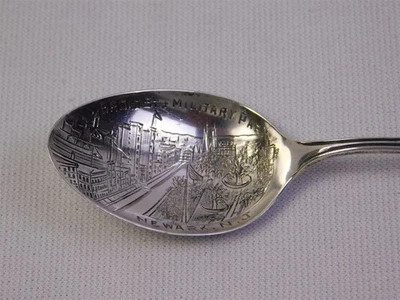 Colher lembrança vintage prata esterlina Newark NJ Broad St parque militar 11,5 g - Imagem 1 de 4