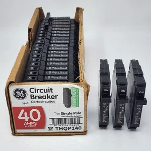 GE 40A Q-Line Single Pole Circuit Breaker THQP140 120/240V 10kAIC (23 Pack) - Picture 1 of 8