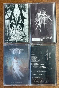 4 Death Metal Cassettes, Used, Black Pestilence, Blyh, Riddle Of Meander, Etc VG - Picture 1 of 3
