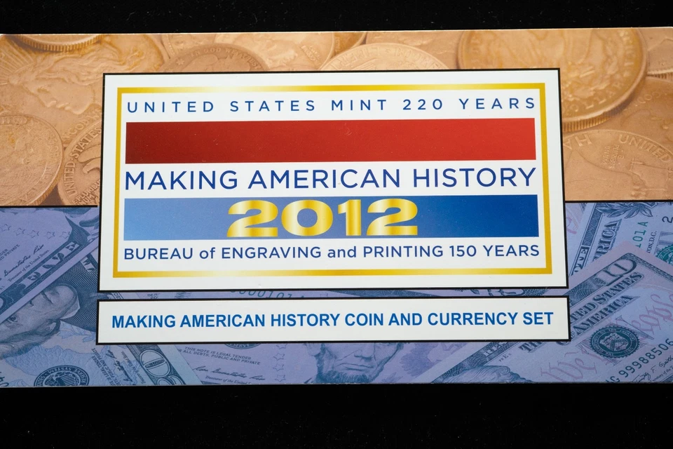 2012 US Mint Making American History Coin and Currency Set - Proof ASe + $5 Bill - Image 1 of 4