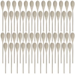 Set of 50 12 Inch Long Wooden Spoons for Cooking Kitchen Crafts Long Handle O... - Picture 1 of 7
