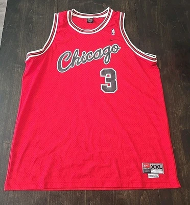 Vtg Chicago Bulls Nike Jersey Men 2XL L+2 Red Tyson CHANDLER #3 Stitched 80s - Image 1 of 4