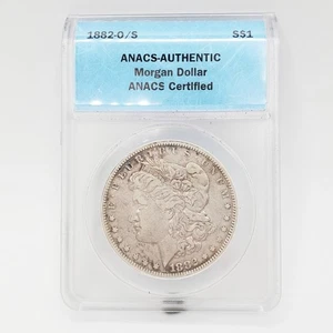1882 Morgan Silver Dollar O ANACS Certified In Case - Picture 1 of 2