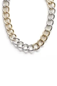 Nuevo collar de metal de dos tonos de moda - Imagen 1 de 1