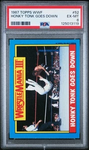 1987 TOPPS WWF JAKE THE SNAKE HONKY TONK GOES DOWN #52 WRESTLEMANIA PSA 6 EX-MT - Picture 1 of 4
