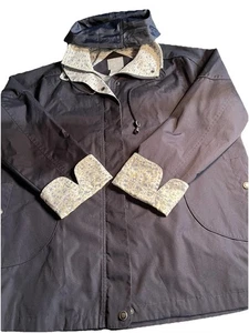 Blair’s women's Lined Jacket size Large navy Blue zip front side pockets hood - Picture 1 of 21