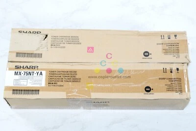 2 Cosmetic OEM Sharp MX-6500N,MX-7090N,MX-7500N Toners MX-75NT-MA, MX-75NT-YA - Image 1 of 4