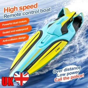 30km/h 2.4ghz 4 Channels Rc Speedboat High Speed Dual Power Water Games for Kids - Picture 1 of 21