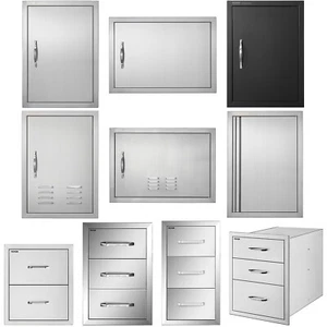 VEVOR Outdoor Kitchen BBQ Island Door Stainless Steel Double Single Access - Picture 1 of 182