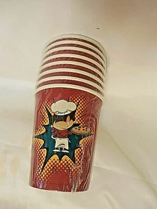 Papa Murphy's Pizza 8 oz Paper Drink Cups. Sleeve of 8 New Sealed - Picture 1 of 4