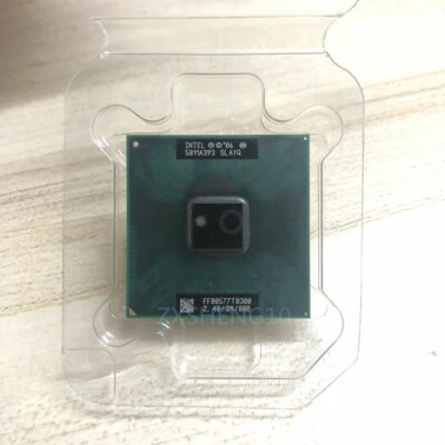 Intel Core 2 Duo T8300 CPU Dual 2.4GHz 3MB 800MHz Socket P SLAYQ Processor - Image 1 of 2