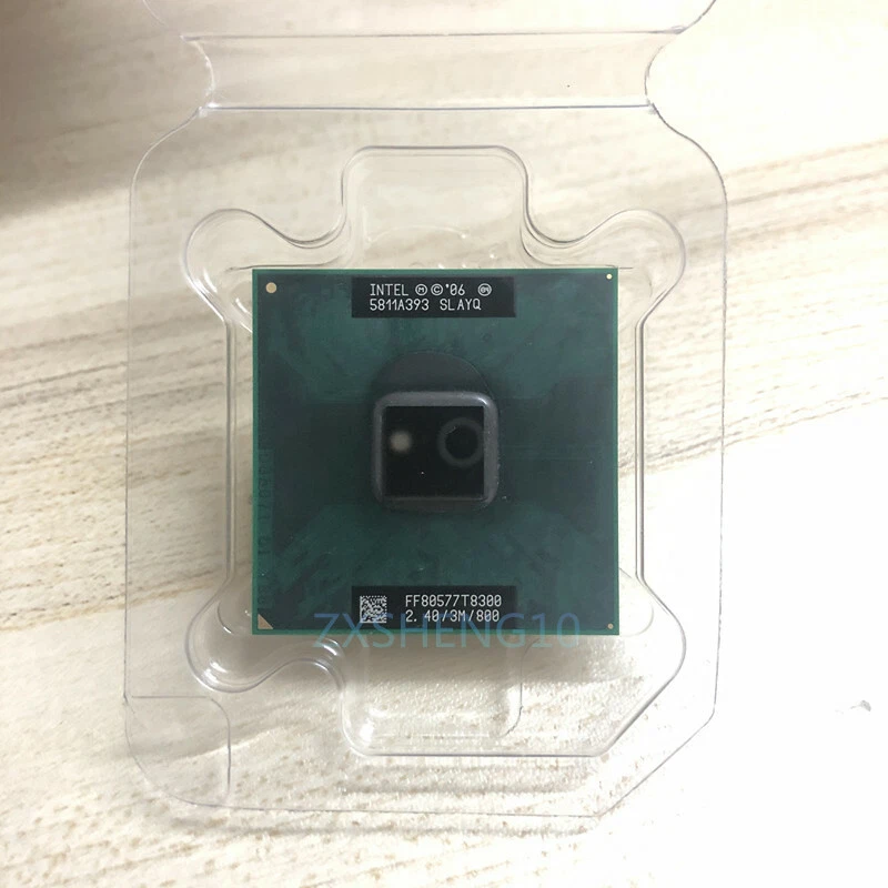 Procesador Intel Core 2 Duo T8300 CPU Dual 2.4GHz 3MB 800MHz Socket P SLAYQ Foto 1 de 2