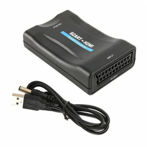 Scart zu auf HDMI Konverter Wandler Converter Adapter 1080P HD TV DVD USB Kabel~ - Bild 1 von 3