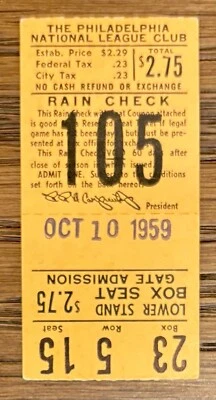 Willie Mays 1959 Grand Slam HR vs M. Mantle All-Stars Boleto Stub Barnstorming Foto 1 de 2