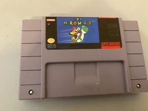 Nintendo Super Mario World 1991-92 Game Cartridge USED - Picture 1 of 4