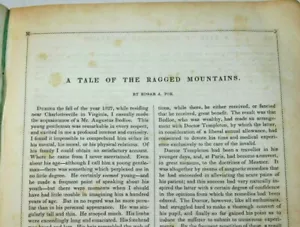 Wahrer 1. Auftritt EDGAR ALLAN POE'S: EINE GESCHICHTE DER ZERLUMPTEN BERGE - 1844 - Bild 1 von 5