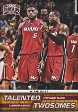 LeBron James/Dwyane Wade 2012-13 Panini Threads Talented Twosomes #3