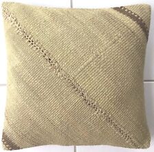 Kelim Kissen Alte Orientalisches Handgewebte Grün Old Pillow Almohad a Cushion