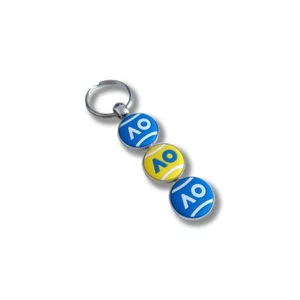 333653 AUSTRALIAN OPEN 2024 AO SPINNING TENNIS BALLS KEYRING KEY RING - Picture 1 of 1