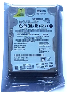 160GB SATA Western Digital WD1600BEVS-08RST2 5400RPM 8MB HDD 2,5" Hard Drive New - Picture 1 of 1