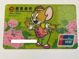 Tom and Jerry Credit Card China Merchants Bank Expired in 2011 UnionPay - Picture 1 of 2
