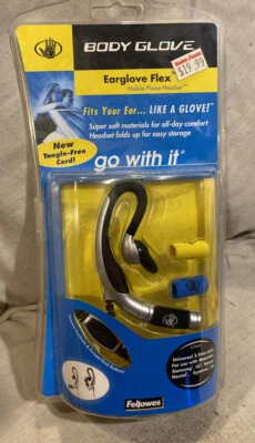 Body Glove Headset Earglove Flex Mobile Phone Tangle Free Cord 2.5mm Jack *NEW - Image 1 of 4