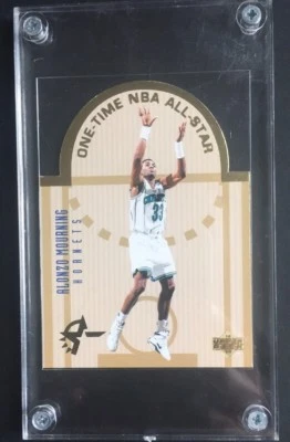 Alonzo Morning  1993-94 UPPER DECK SE ALL-STAR DIE CUT #E2 Hornets SP Mint - Image 1 of 2